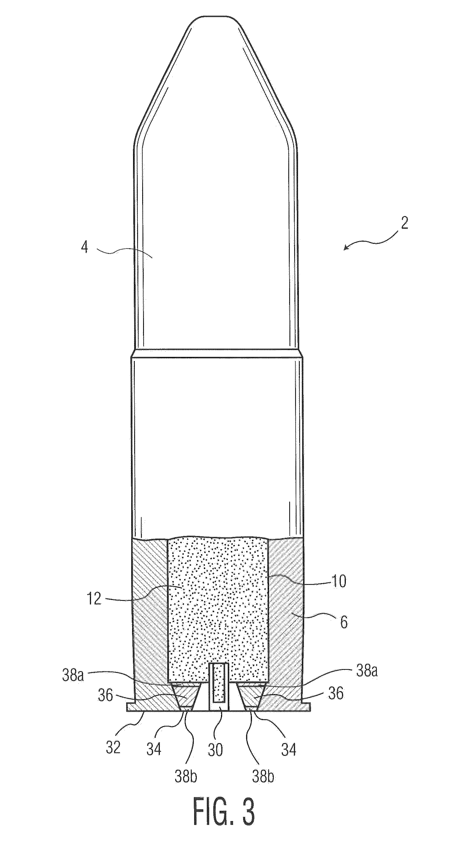 Pressure relief system for gun fired cannon cartridges