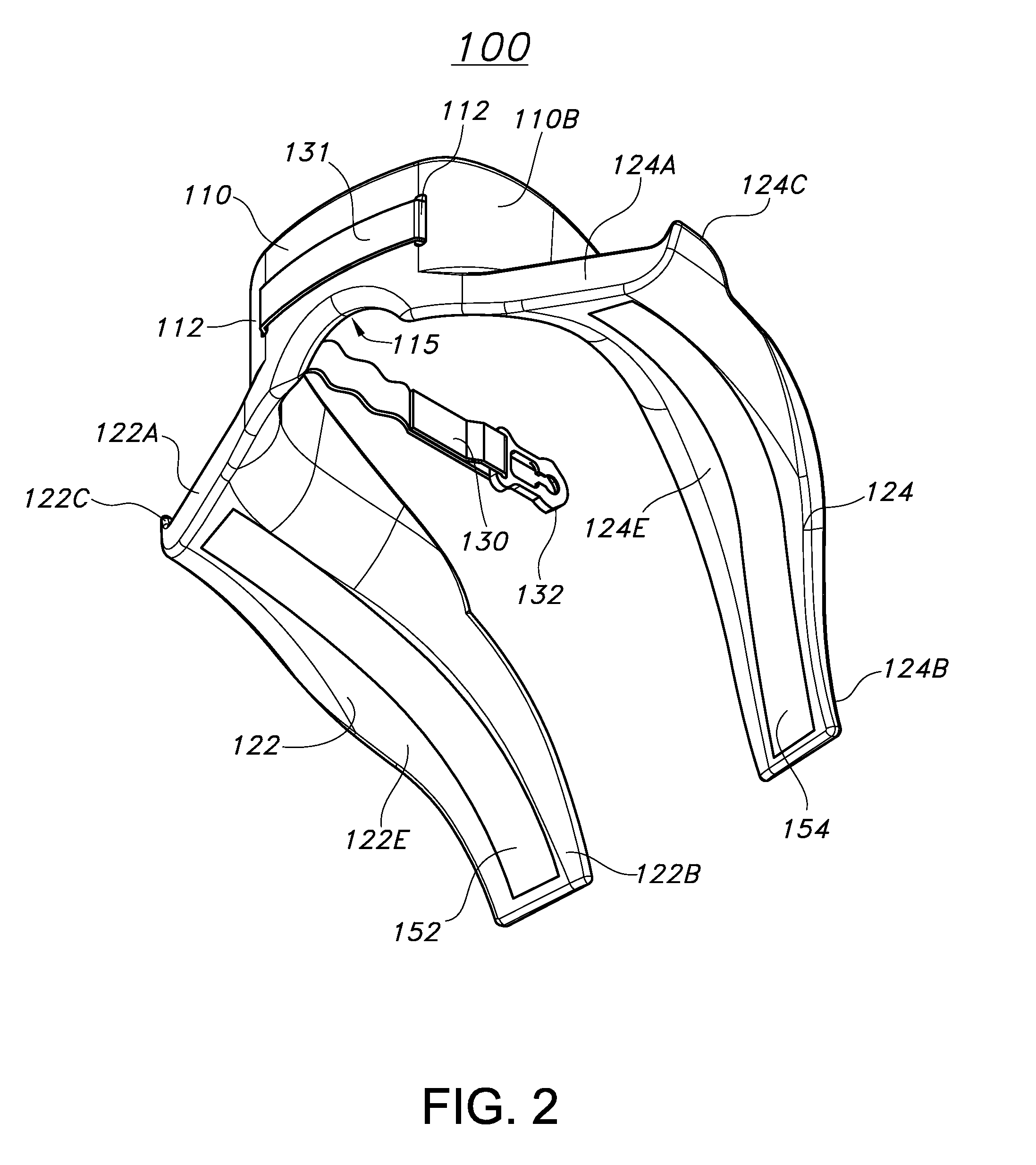 Head and neck support device with low collar