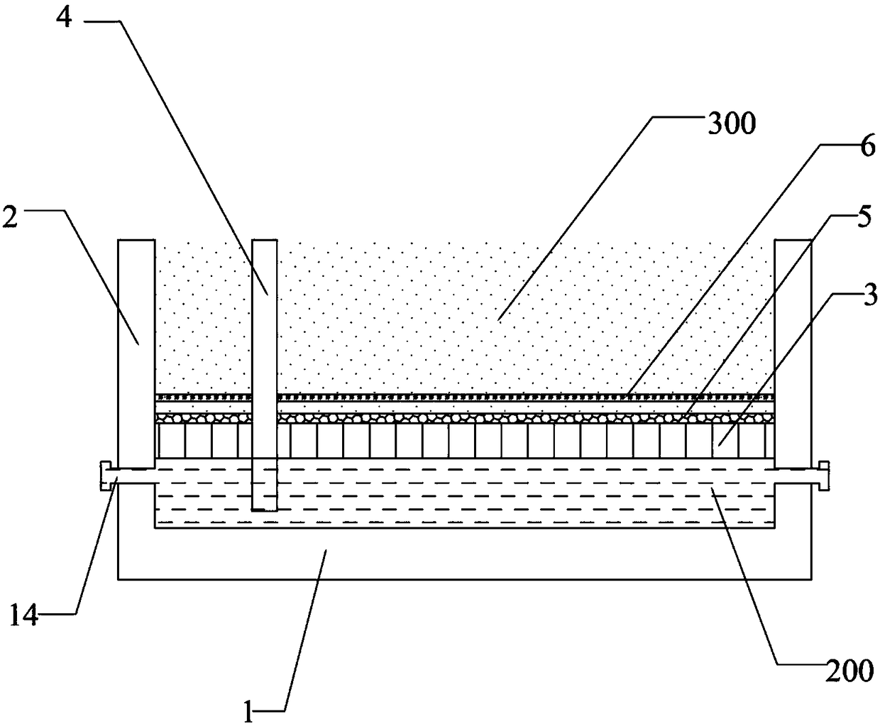 Hygrophilous plant growing box and hygrophilous plant root system moisture preservation method