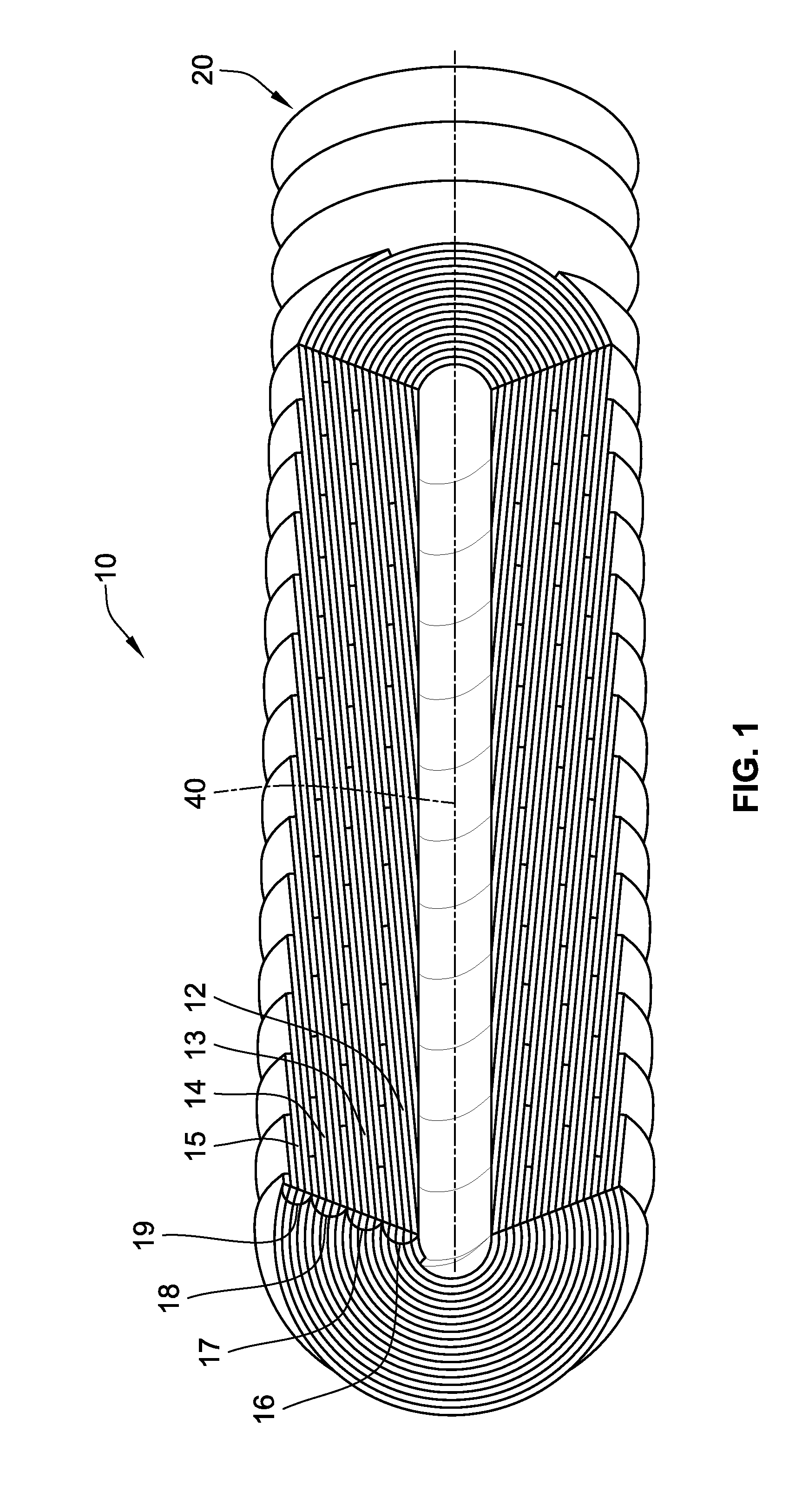 Non-pleated tubular depth filter having fine fiber filtration media