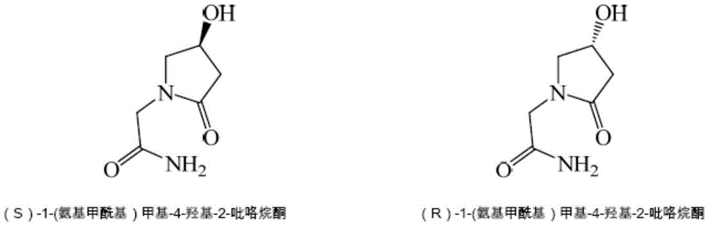 Preparation method of optically active pure 1-(carbamoyl)methyl-4-hydroxy-2-pyrrolidone