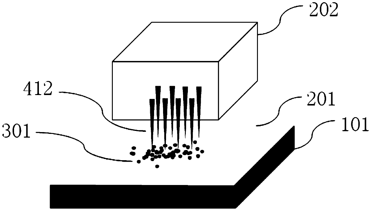 Controllable processing method and device for nanopore array based on optical control