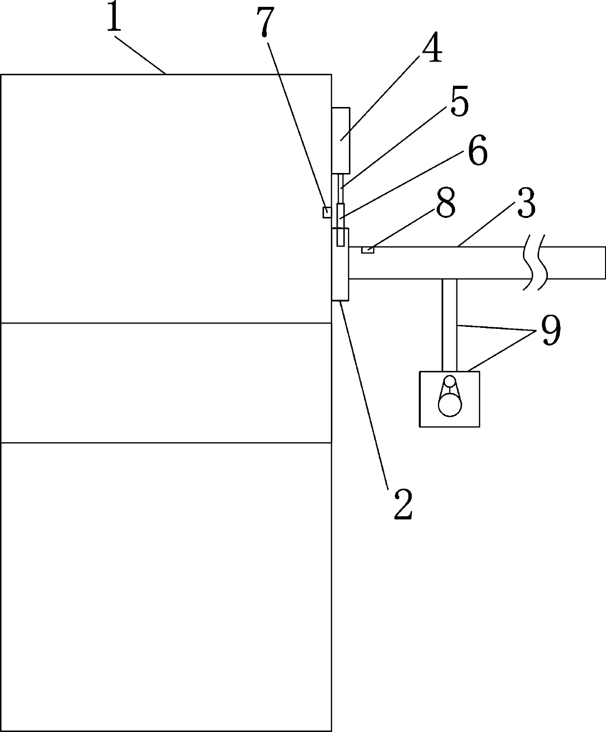 Refrigerator-type pneumatic material flow receiving station and pneumatic transmission system formed by refrigerator-type pneumatic material flow receiving station