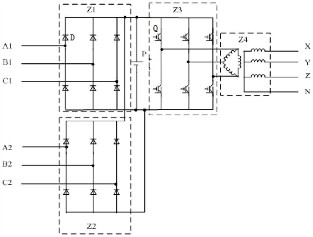 Dual-power-supply zero-discontinuity conversion method