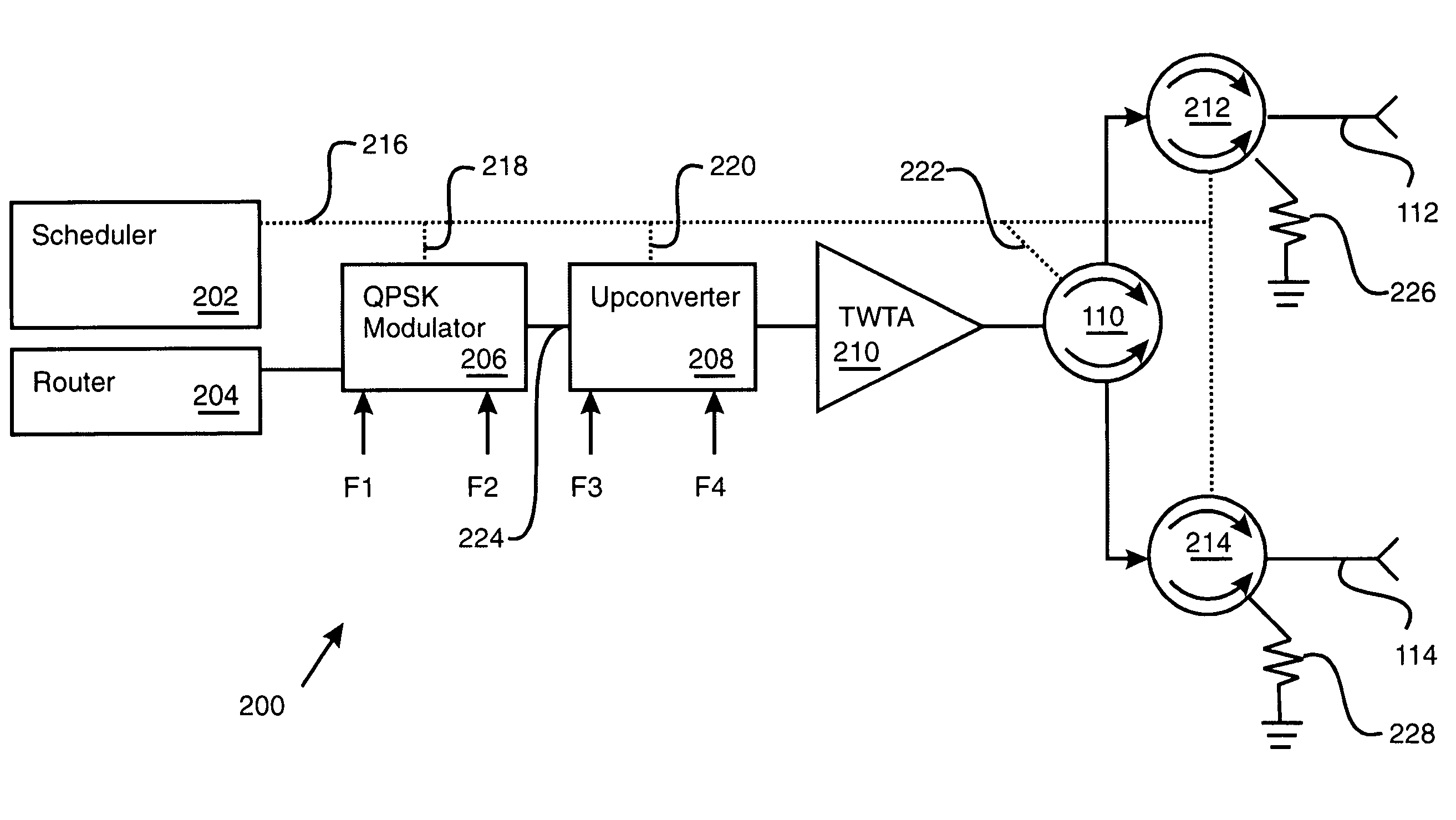 Beam laydown for hopped satellite downlink with adaptable duty cycle