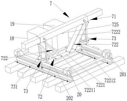 Sleeper replacing device with sleeper four-nut synchronous assembly and disassembly device