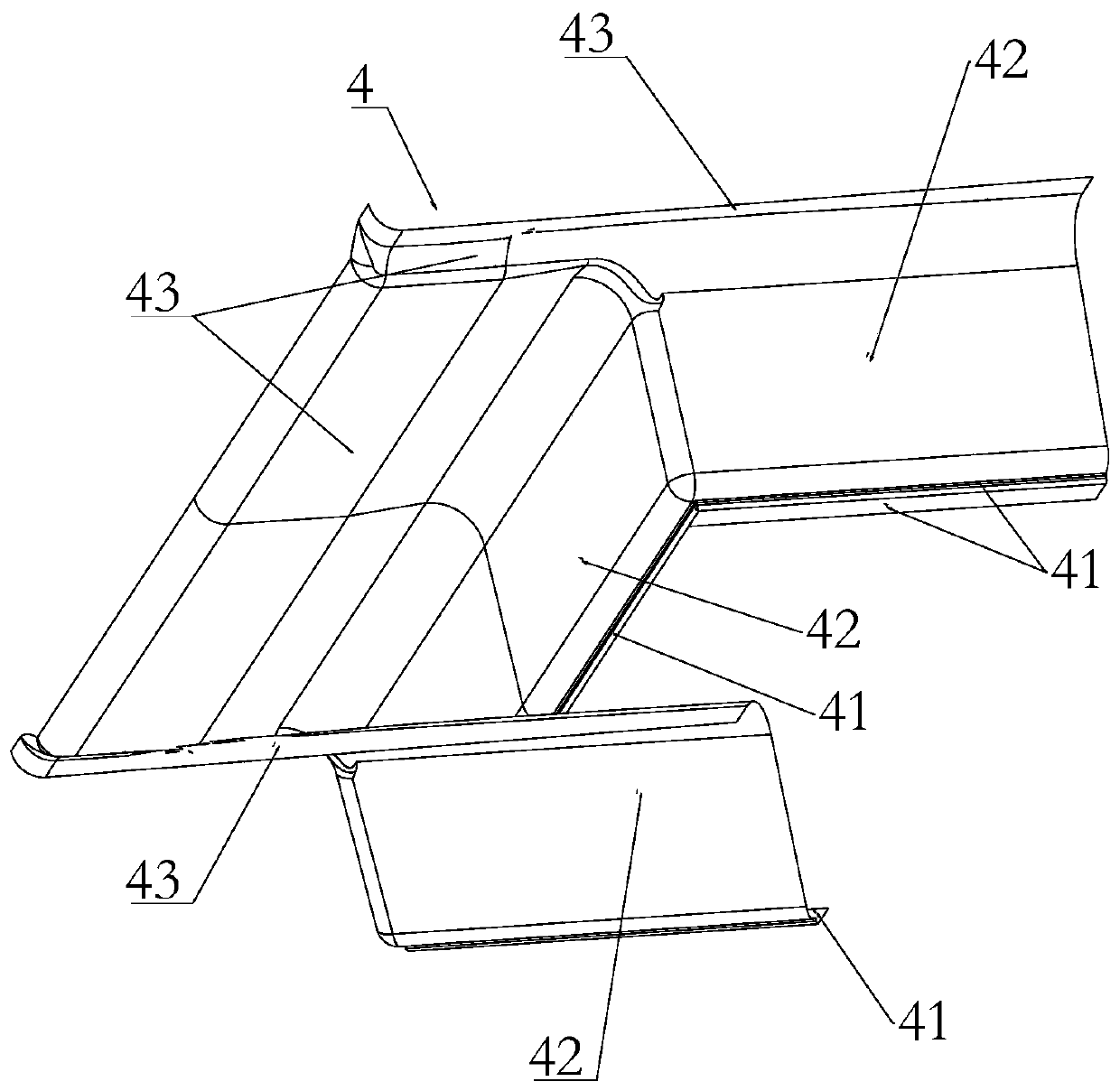 Local reinforcing method for battery pack box cover and reinforcing type battery pack box cover