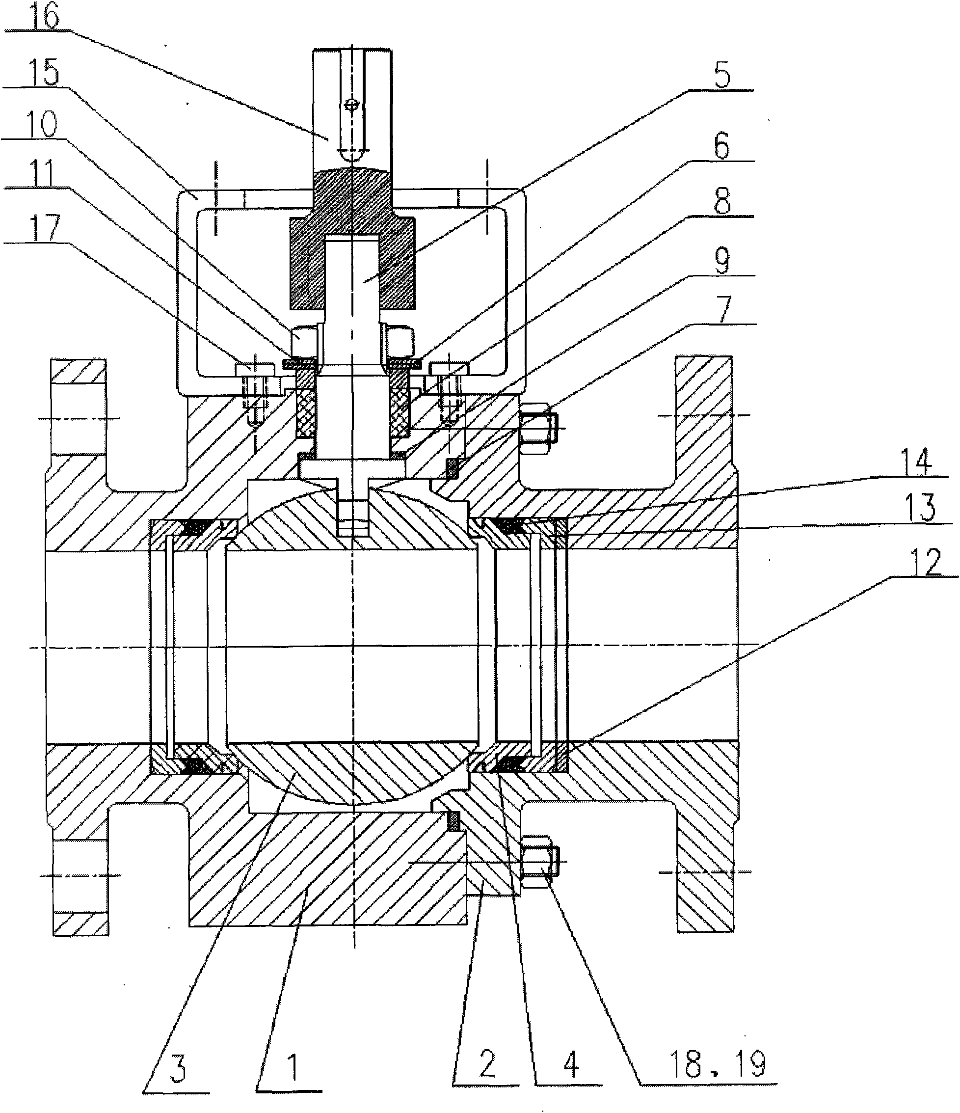 Metal hard seal ball valve