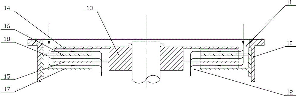 Complex radial flow pump, combined radial flow pump and air extraction system