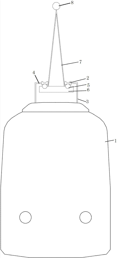 Cableway suspension type track beam and cableway suspension type air train traffic system