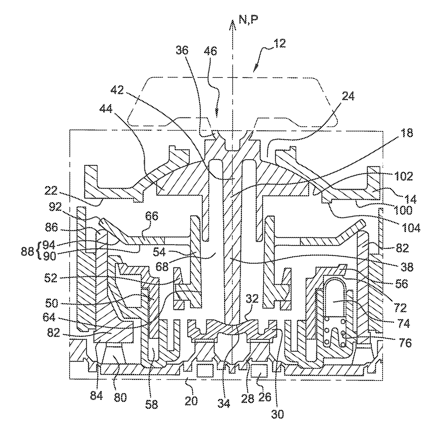 Control system with displaceable knob