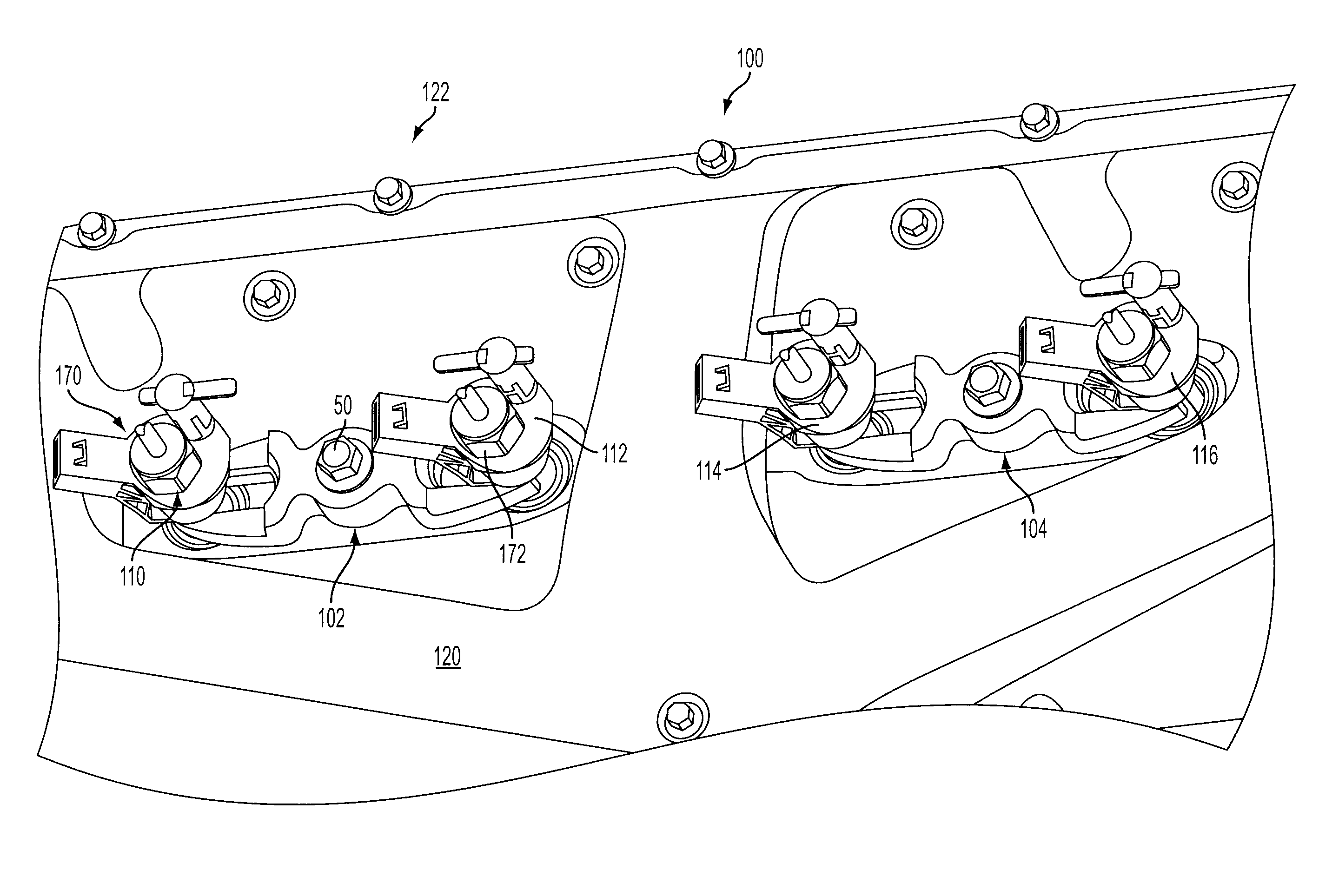 System and method for securing fuel injectors