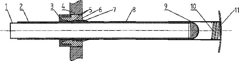 Test specimen for direct-current voltage-resistance performance test of fixed insulation materials under Paschen condition