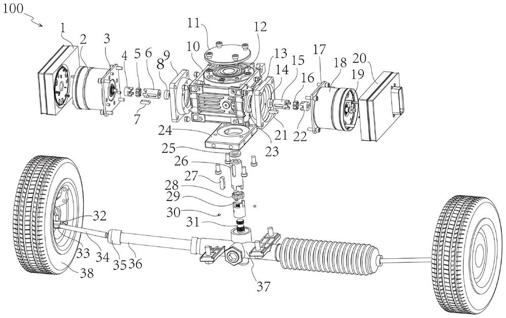 Coaxial dual-motor steer-by-wire system and intelligent automobile without steering wheel