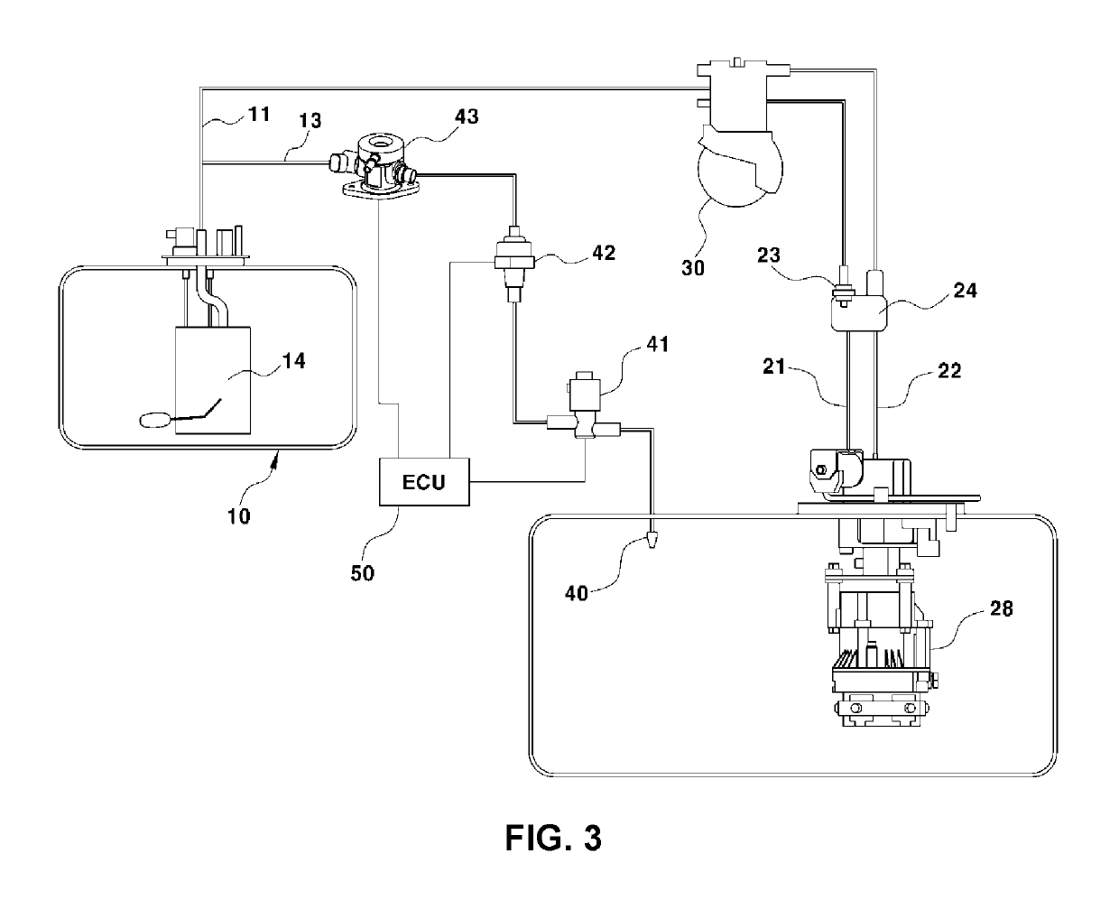 LPG filling system of bi-fuel vehicle