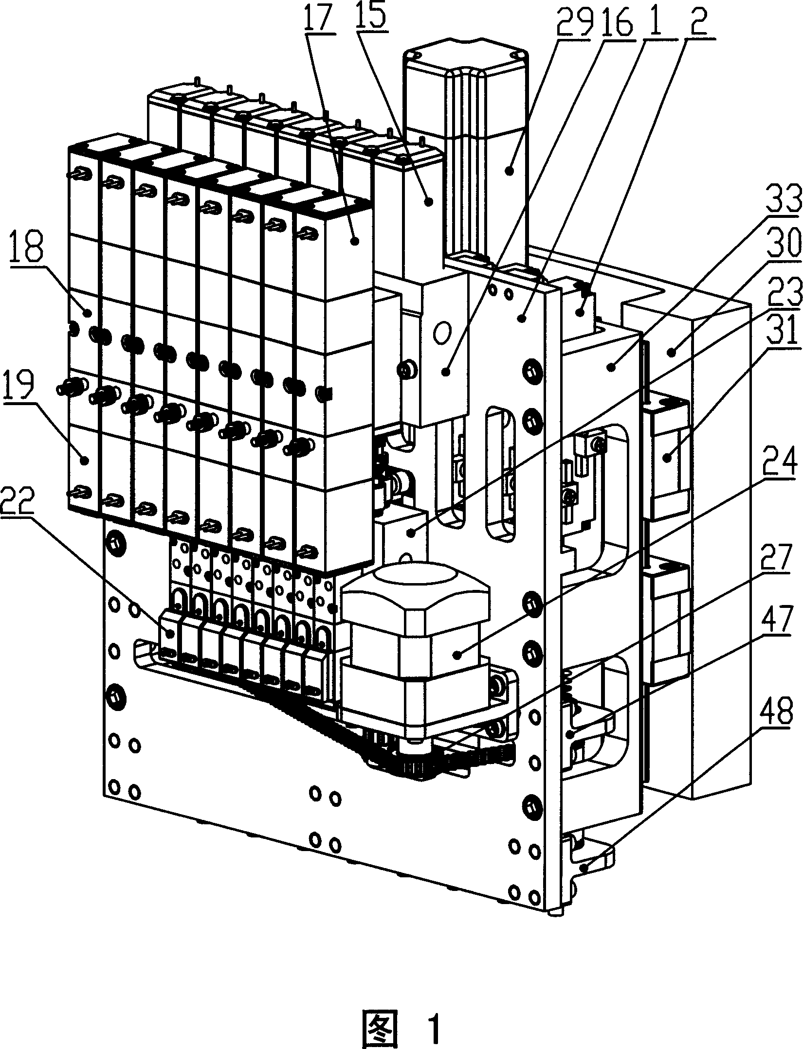 High speed full-automatic paster machine array type mounting head