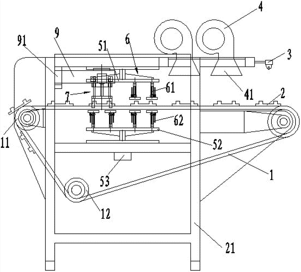 Automatic blank removing machine for rough castings