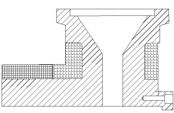 Plastic extruding machine with curve-shaped machine neck flow channel