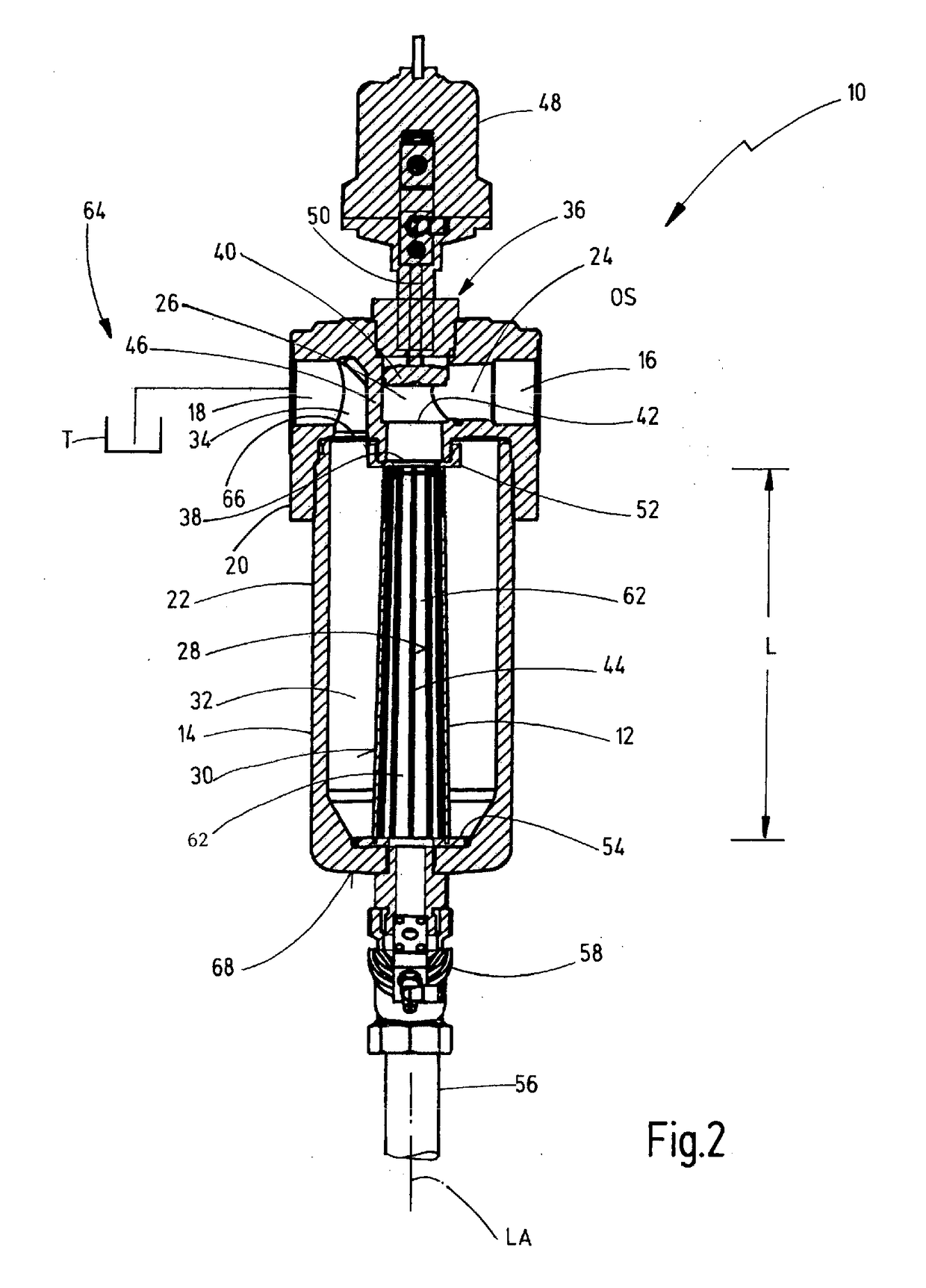 Filter device, hydraulic system and backwashing method