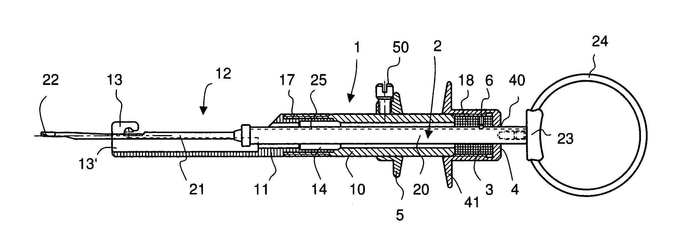 Device for inserting a lens into an eye