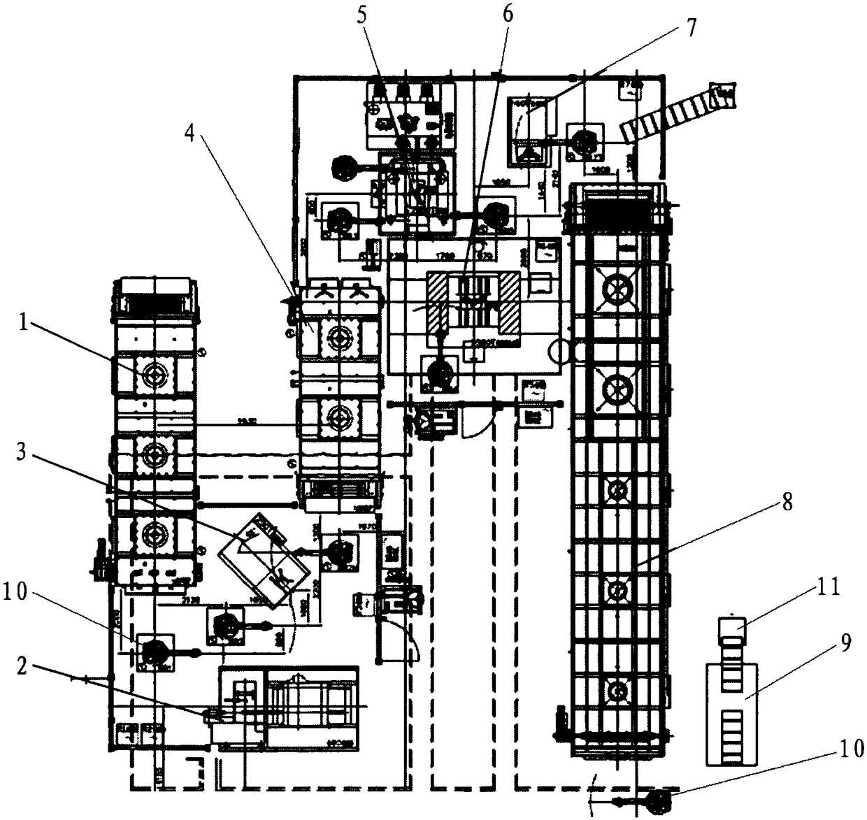 Automobile control arm forging production line and forging forming technology