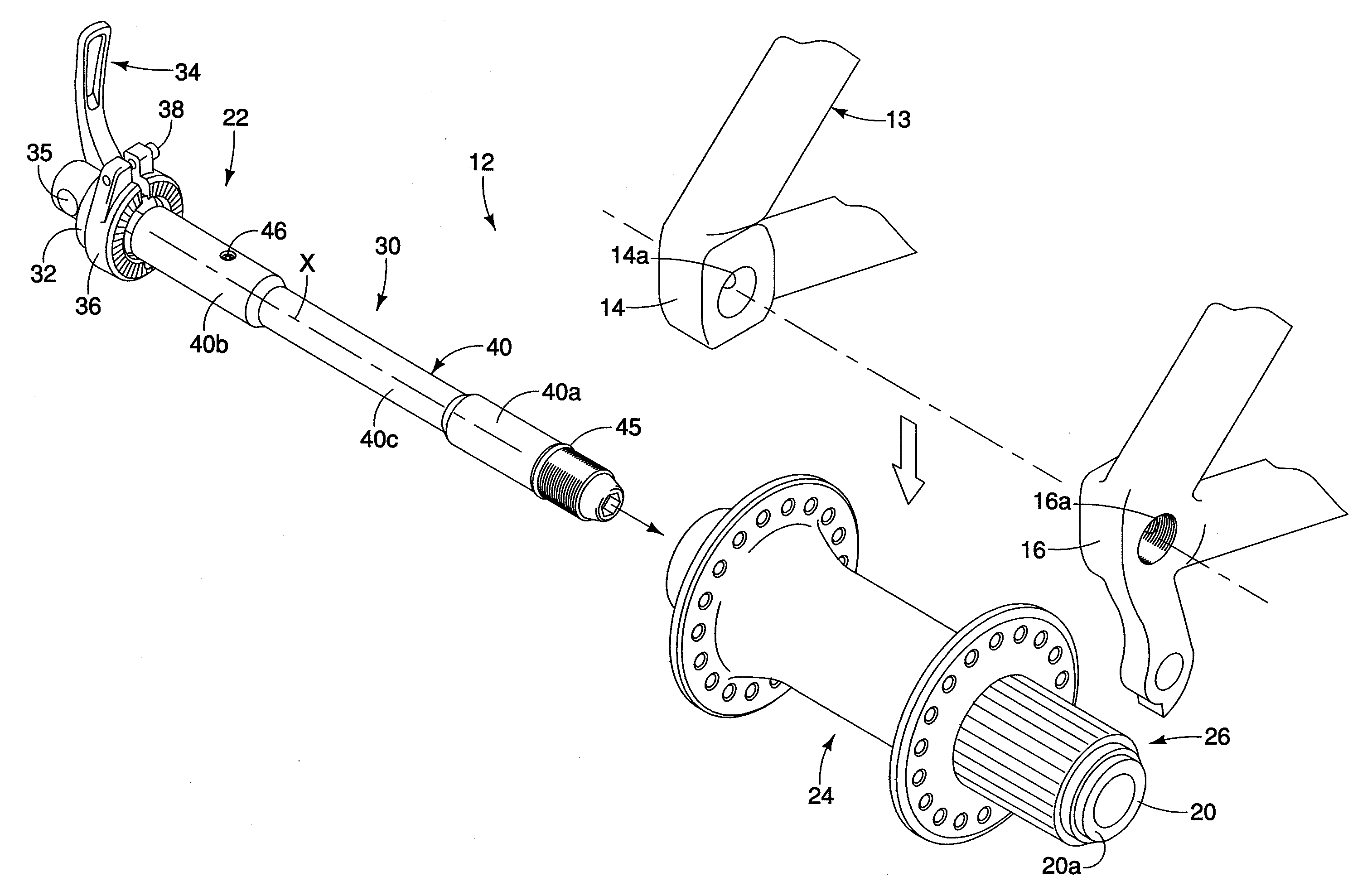 Bicycle wheel securing structure