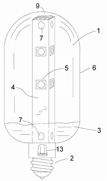 Evaporation cooled lamp