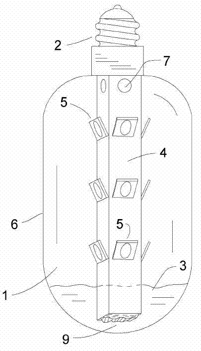 Evaporation cooled lamp