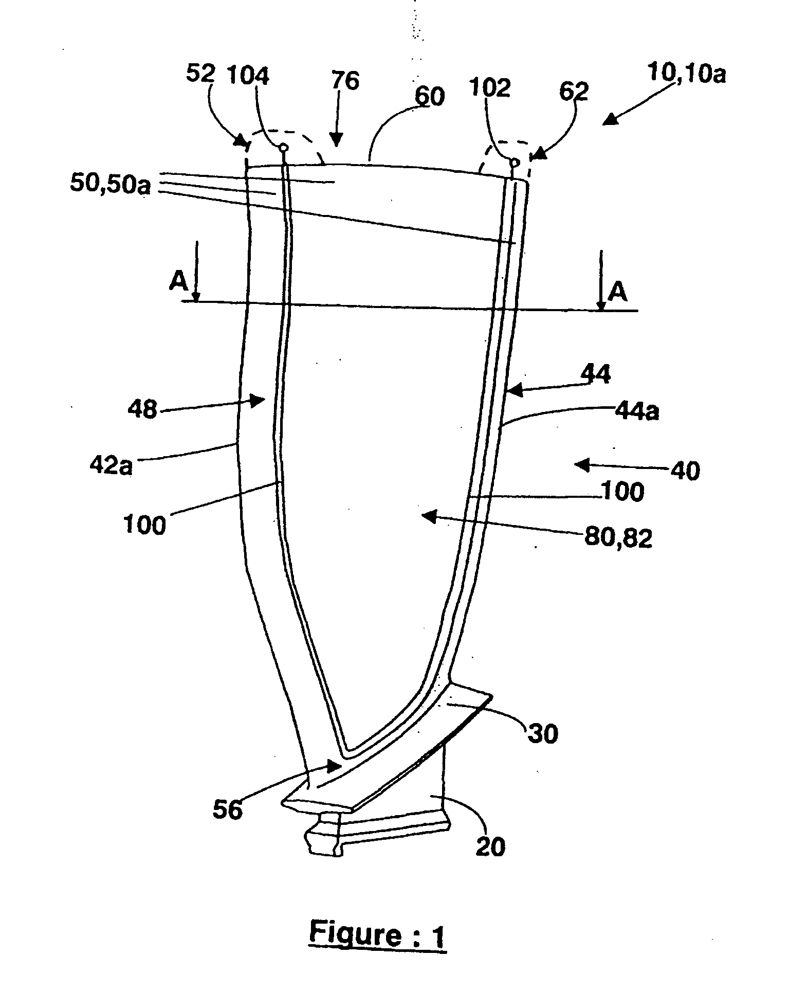 Lightened turbomachine blade and its manufacturing process