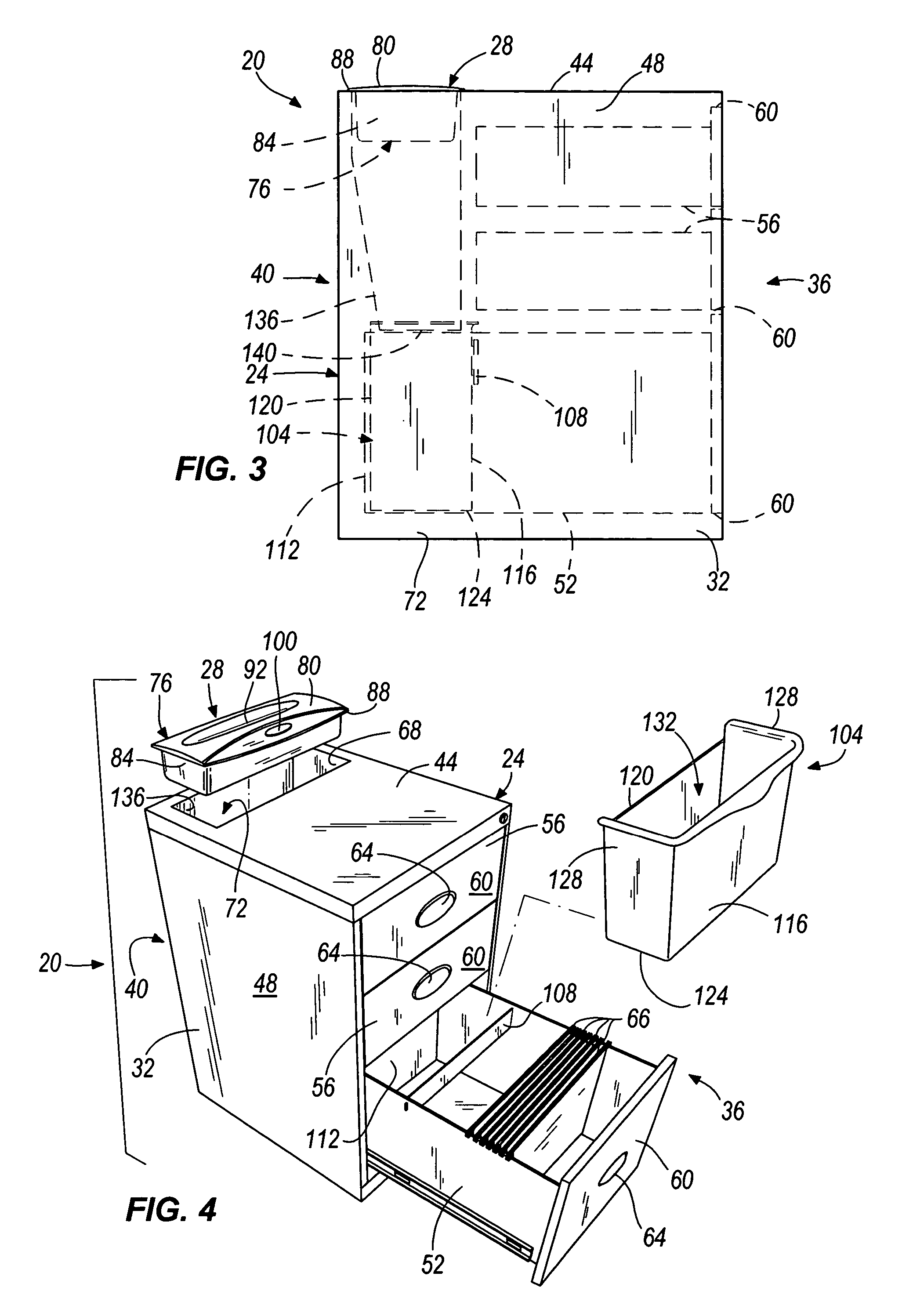 Combination cabinet and shredder