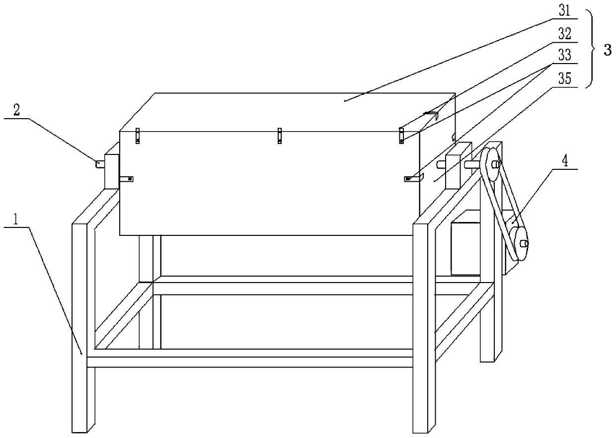 A rotary sieve hook rattan machine