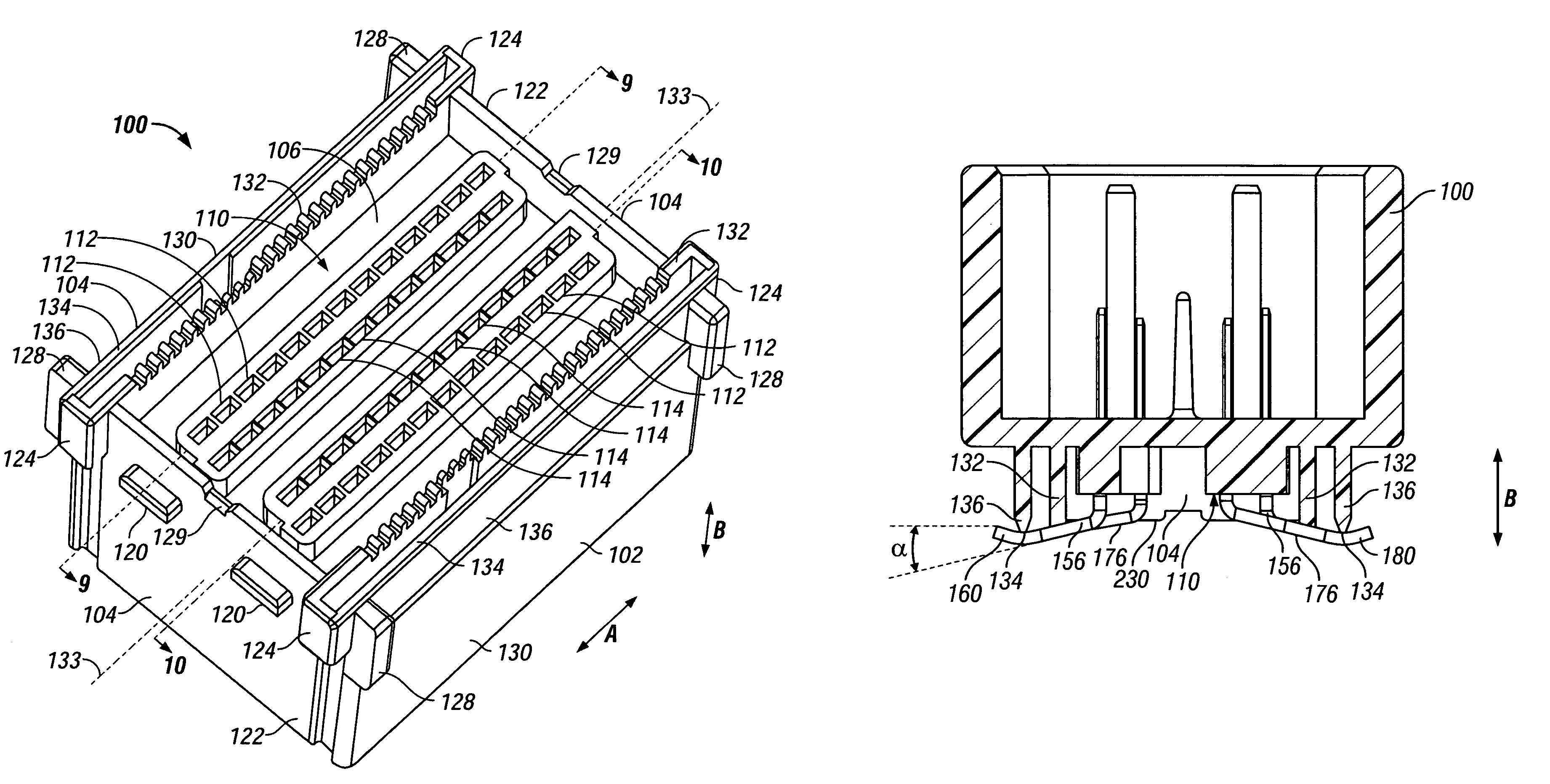 Surface mount header assembly having a planar alignment surface