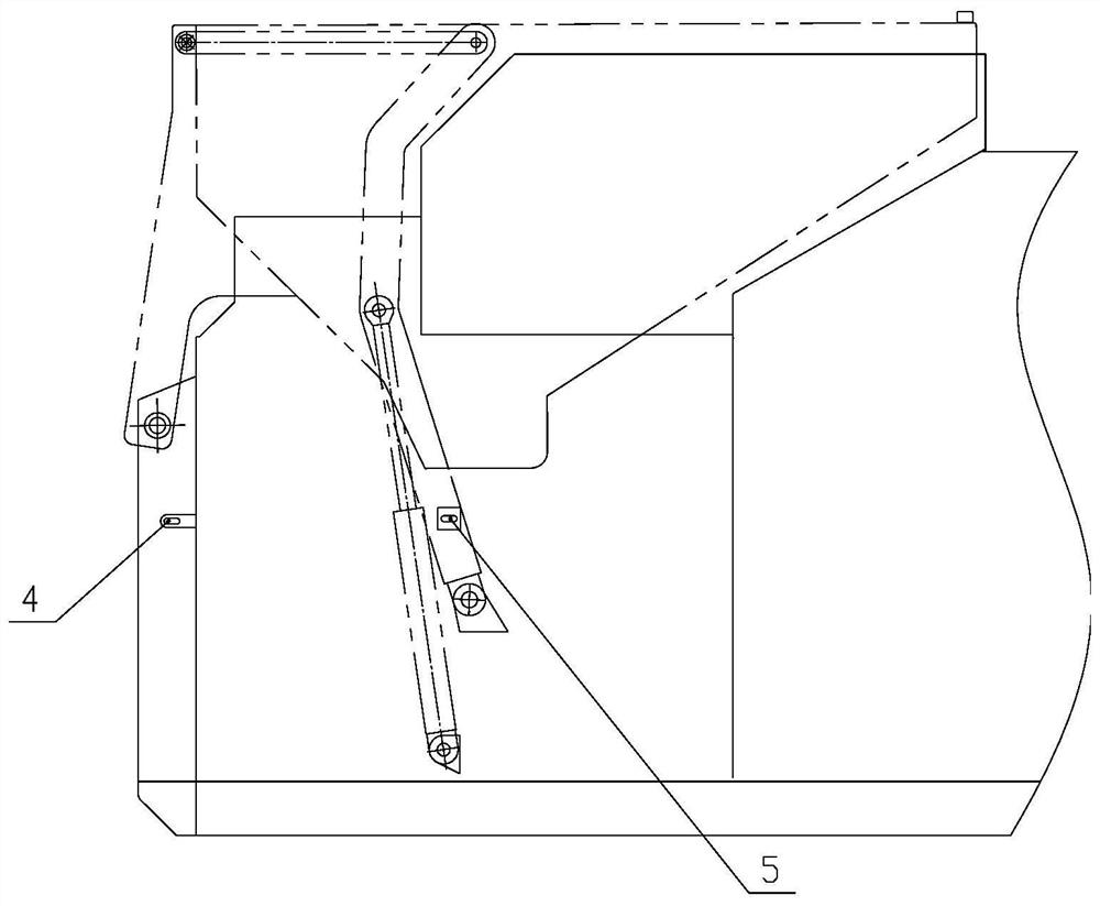 The control method of the direction buffer of the oil cylinder of the integral box hopper