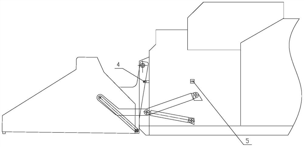 The control method of the direction buffer of the oil cylinder of the integral box hopper