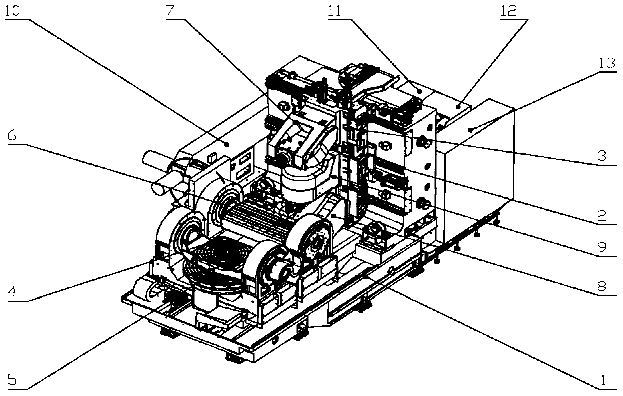 A common platform for a platform-based horizontal five-axis compound machining center