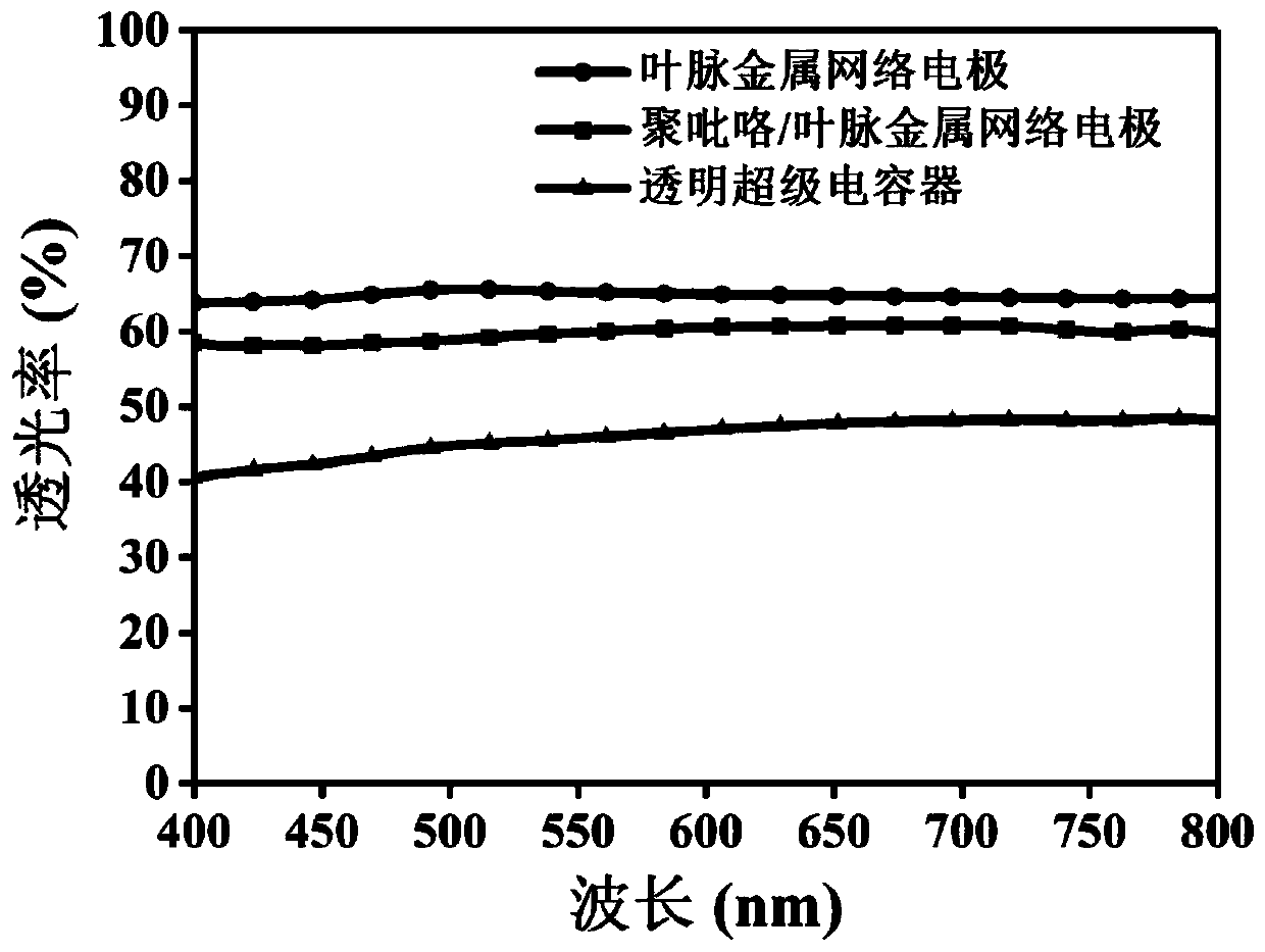 Preparation method of flexible transparent super capacitor