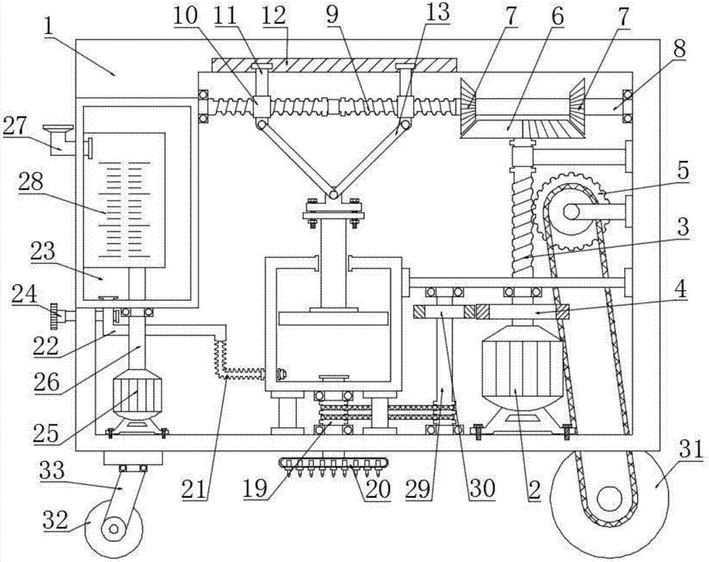 Medical floor disinfection vehicle