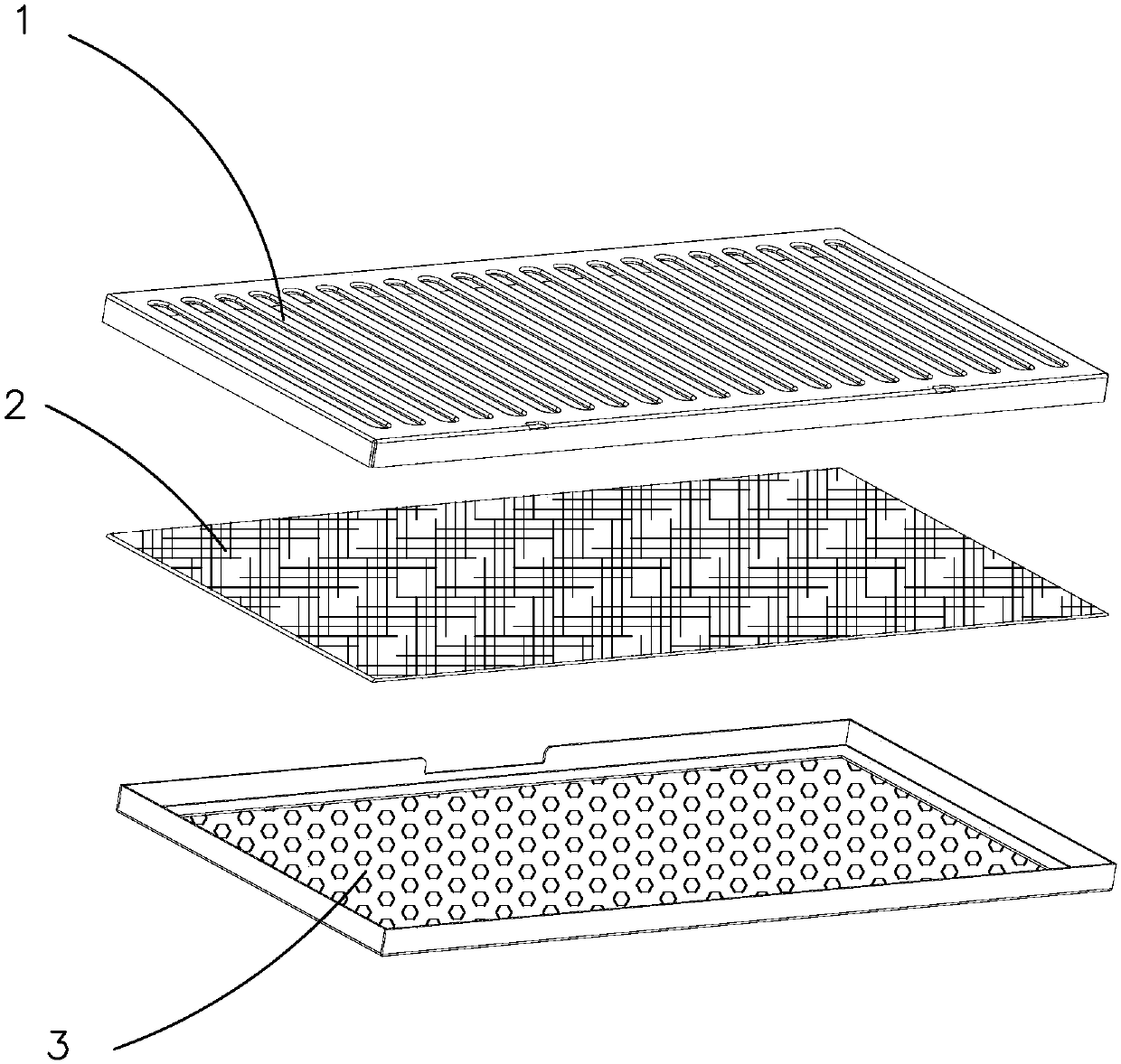 Extractor hood filter net structure and extractor hood