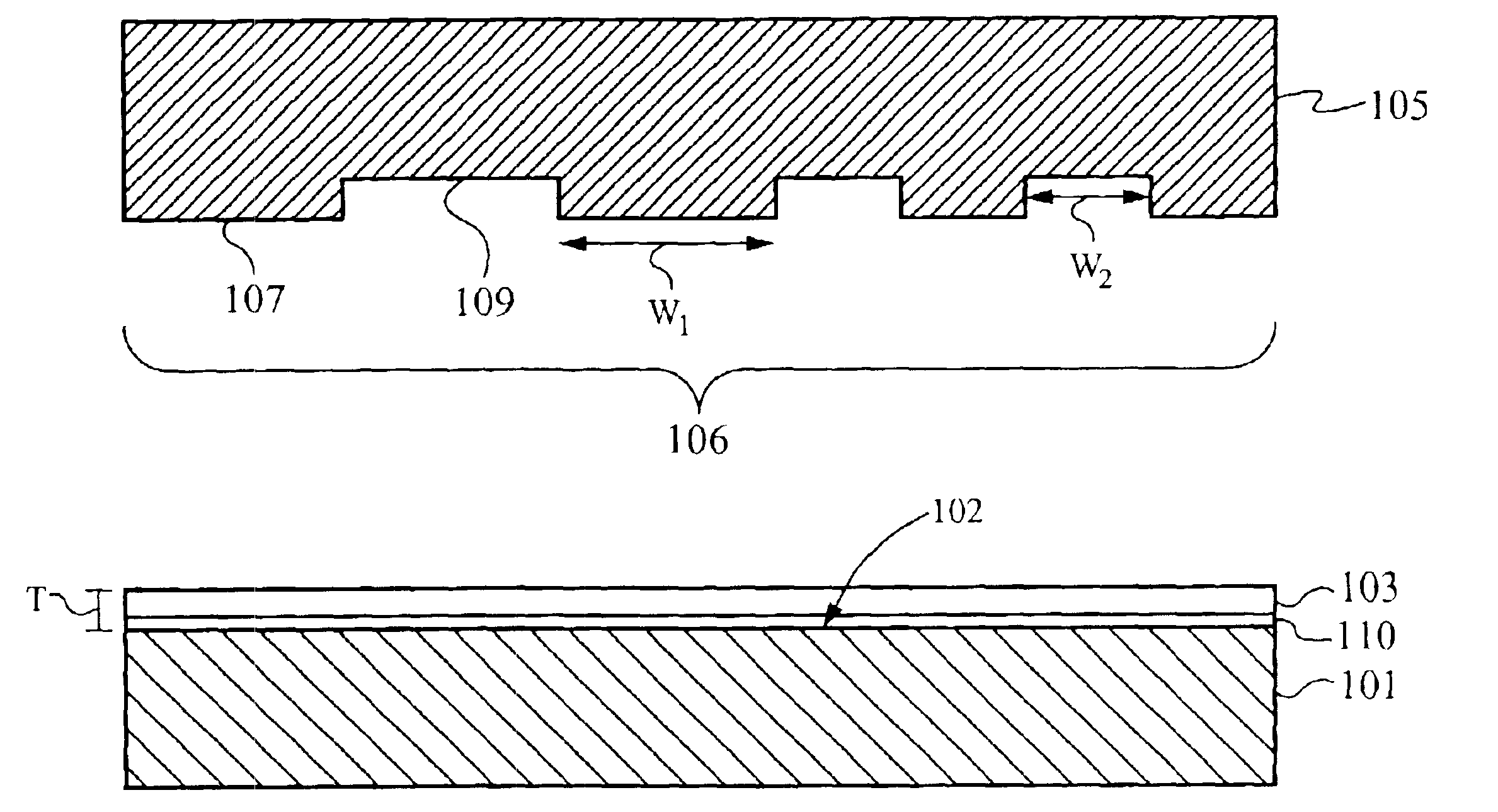 Methods for patterning using liquid embossing