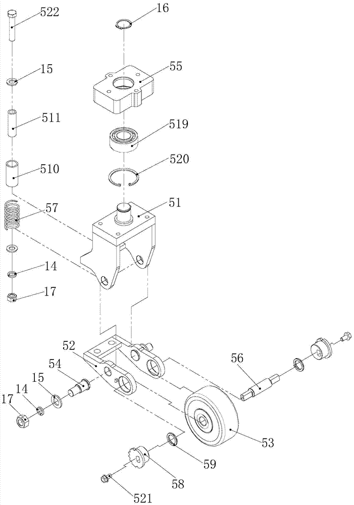 Integral type grading bearing mechanism