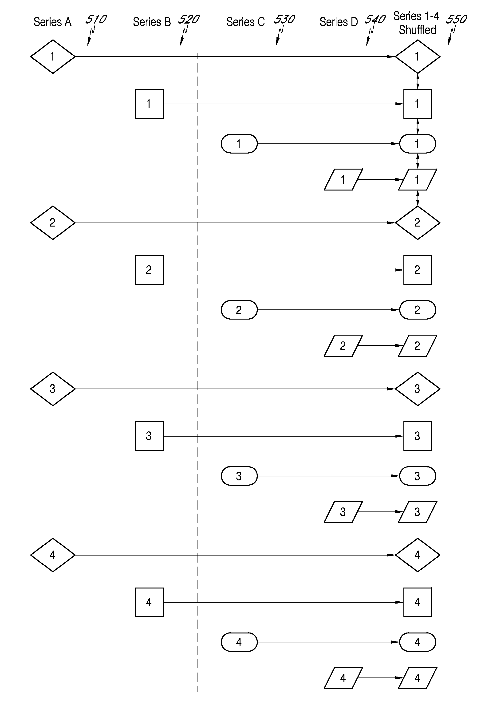 Systems and methods for interleaving series of medical images