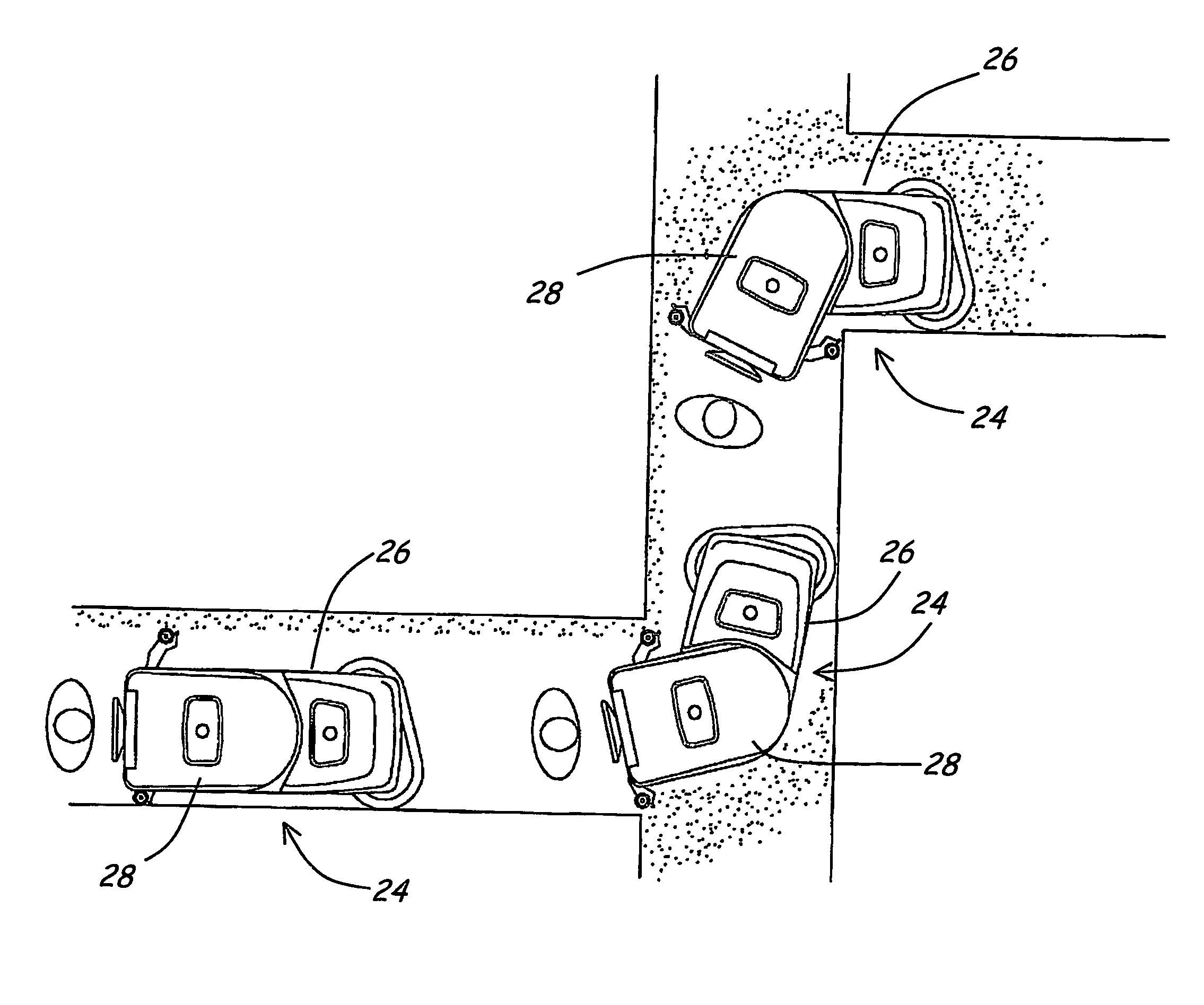 Articulated floor scrubber