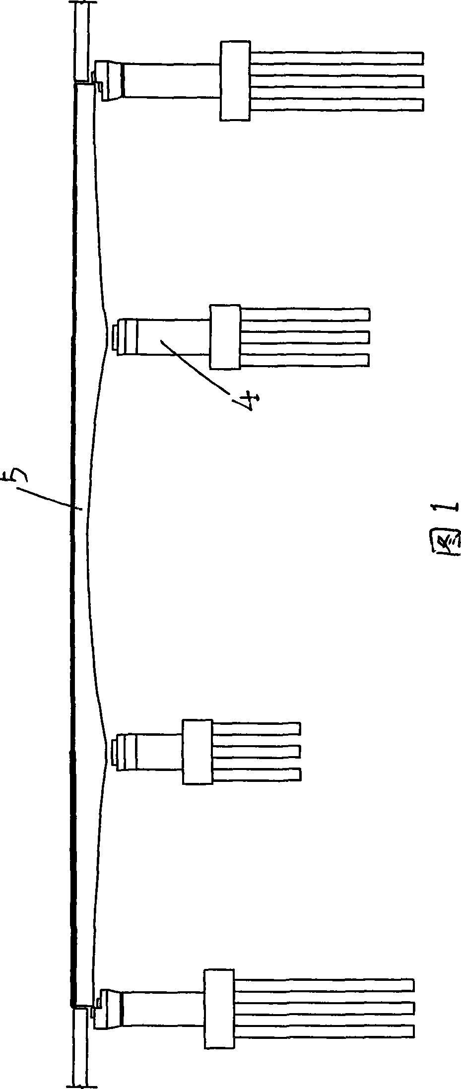 Cast-in-situ continuous beam construction method for special railway line stands