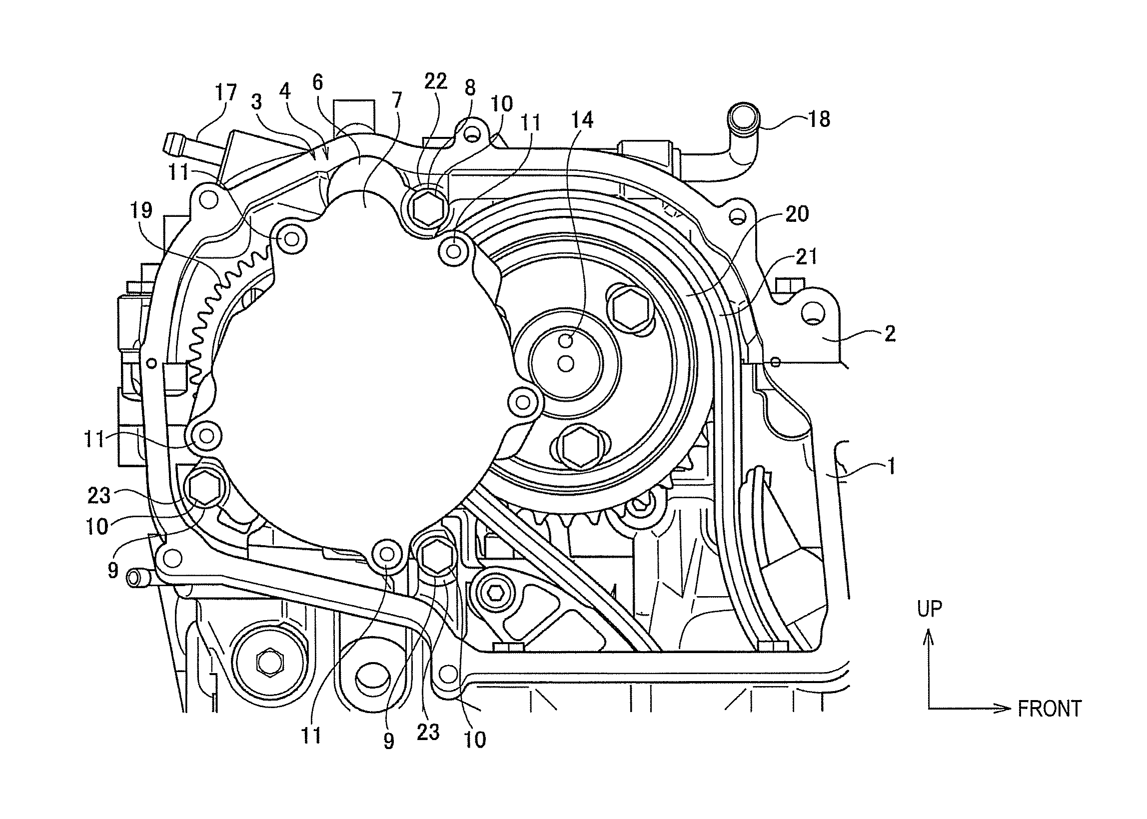 Vacuum pump mounting structure