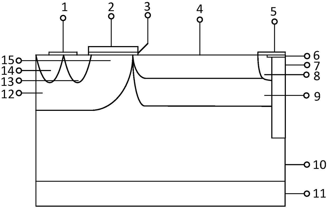 High-K dielectric pillar groove lateral superjunction double-diffused metal oxide wideband gap semiconductor field-effect transistor and fabrication method thereof