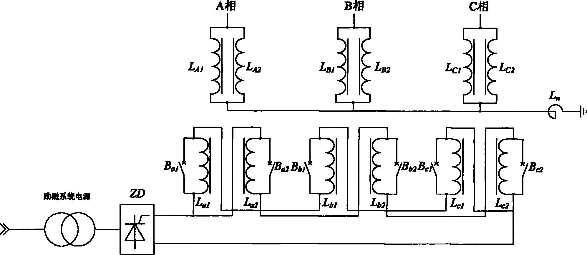 Magnetic controlled shunt reactor exciting winding casing tube flashover detecting method and circuit