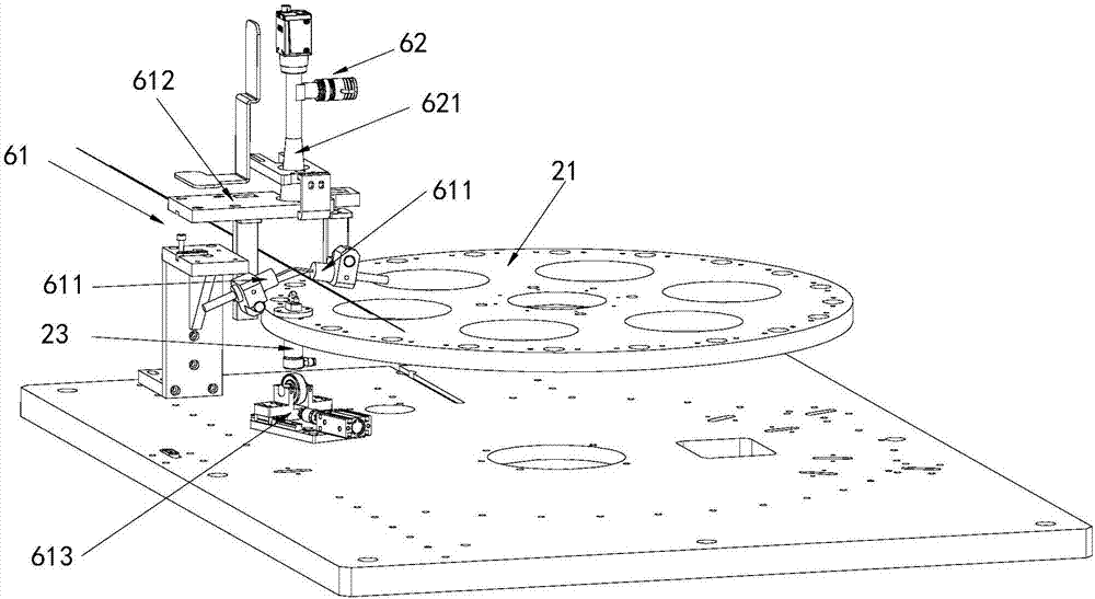 Full-automatic assembly device of LED string lights and welding and detection mechanism thereof