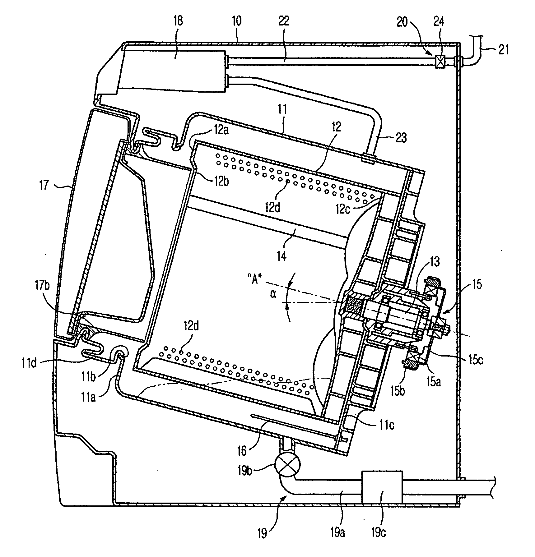 Washing machine and control method for disentangling clothes in the washing machine