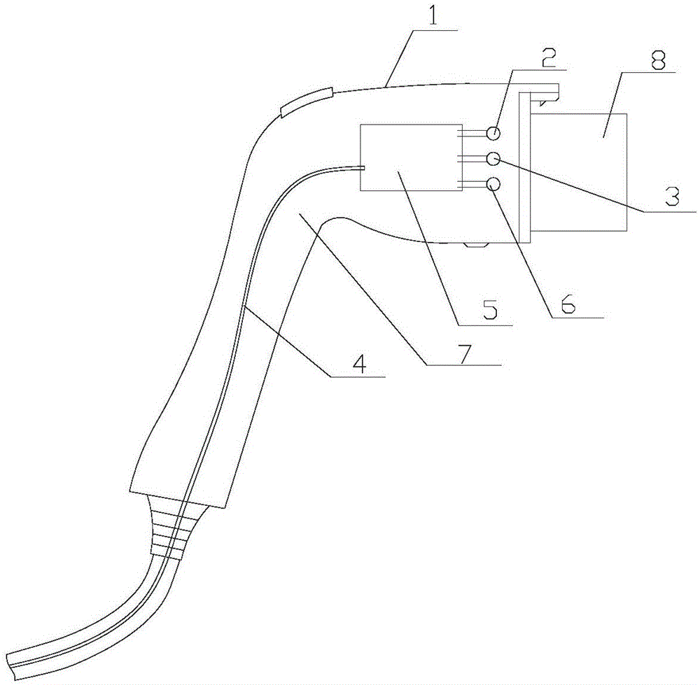 Intelligent direct-current charging gun of electromobile