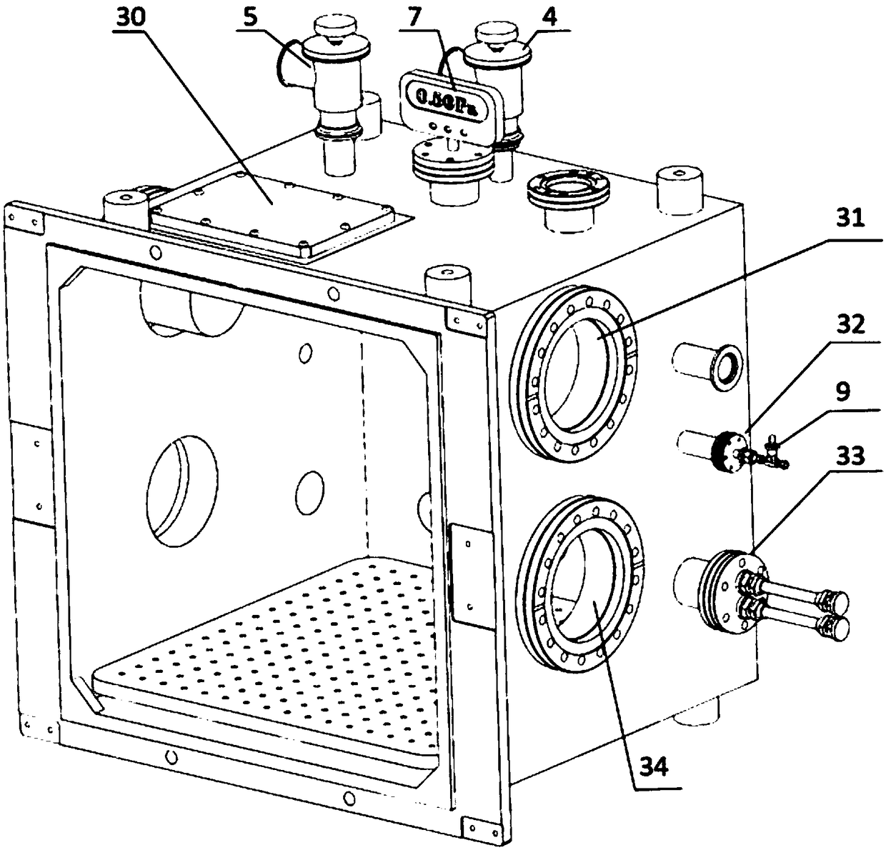 Multi-functional visualization experimental device for steam condensation heat transfer and frosting process